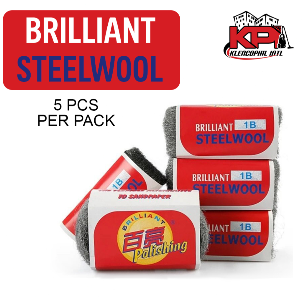 5 Per Pack - ( 1B )Brilliant Steel Wool Portable Ball Pad Stone ...