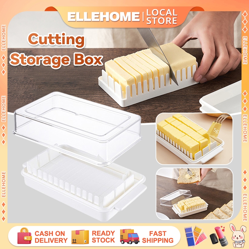 Cutting Storage Box Compact Size Save Space Transparent Bread Butter ...