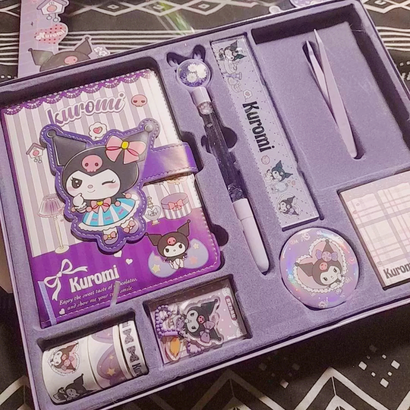Sanrio Notebook Handbook Stationery Set Gift Box Melody Kuromi Large ...