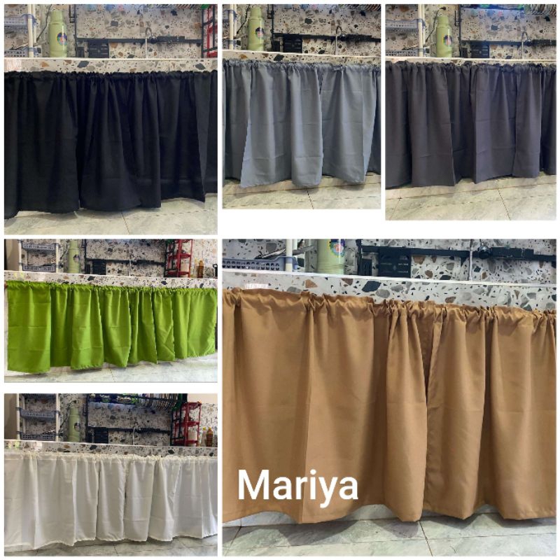 Plain Katrina Cloth Kitchen Sink Curtain Standard Size 60x30 Inches