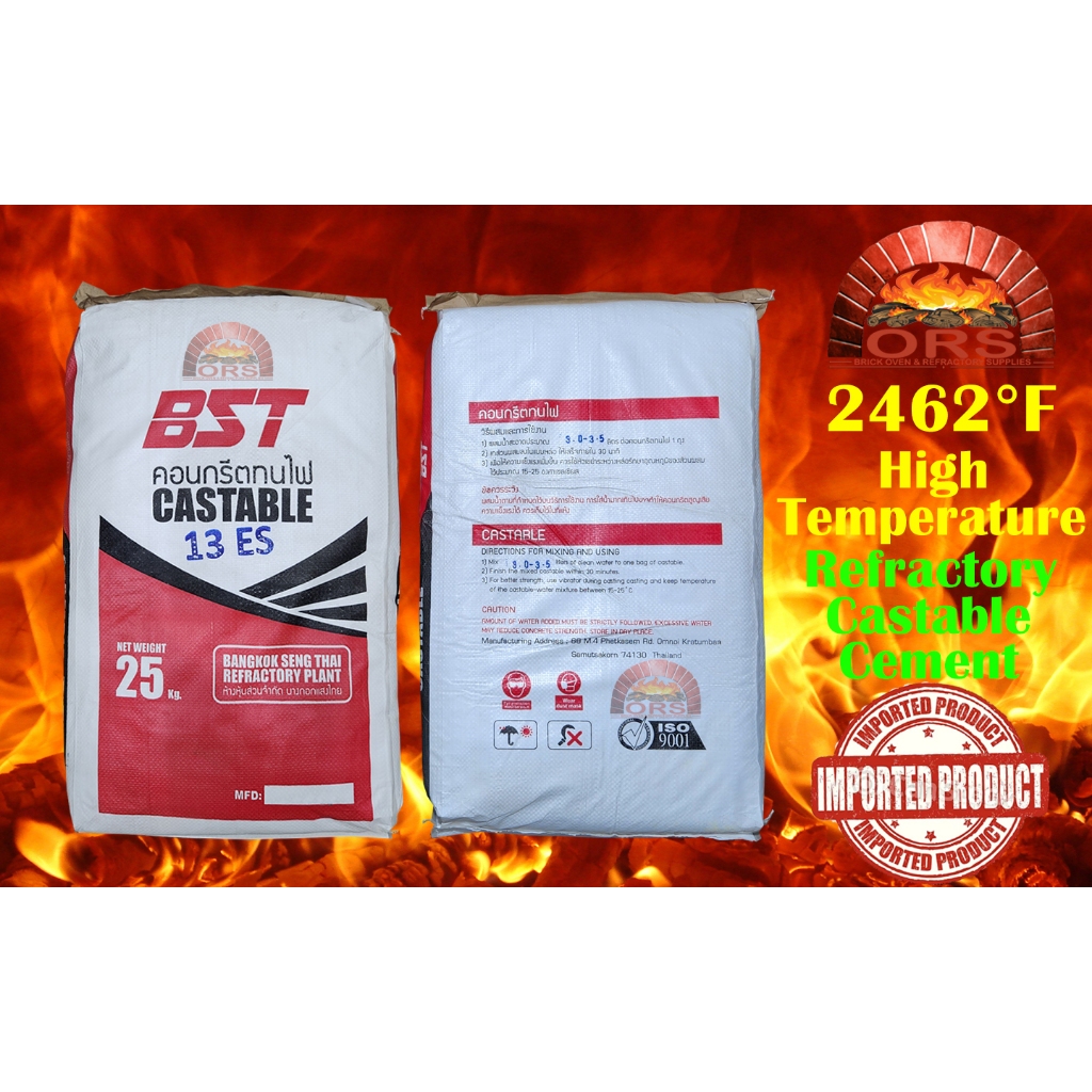 BST Castable13ES (1300°C) High Temperature Refractory Cement - Original ...