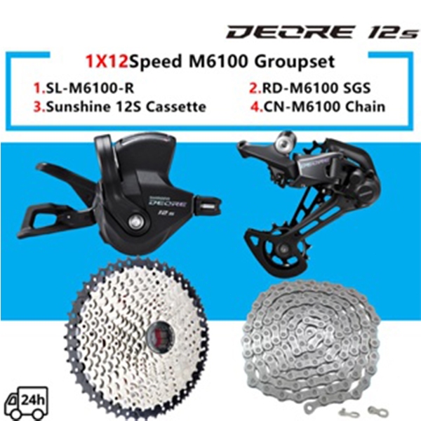 thumbnail image 2 of Shimano Deore 1x10 Speed MTB Groupset M6000 Build Kit – M5100 Crankset & BB52 – Japan 2 of 6