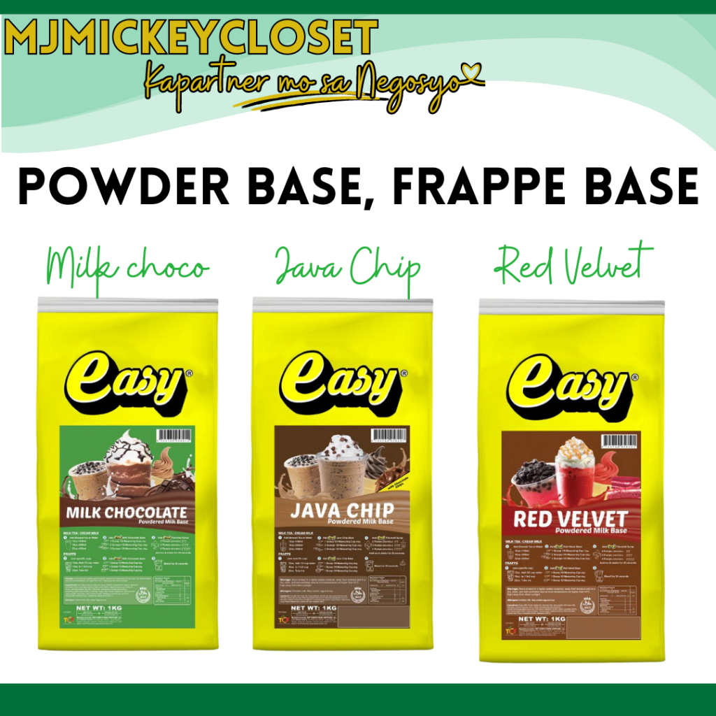 Easy Brand Powder Base Java Chip Frappe Base Matcha Dark Chocolate
