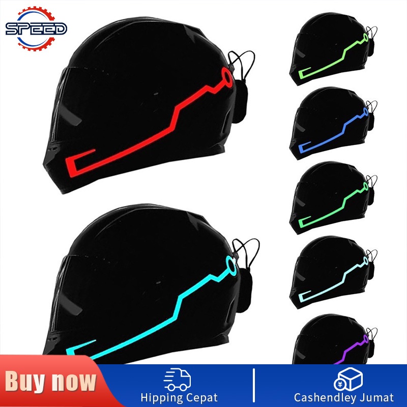 Motorcycle Bike Helmet LED cold light Strip EL Sticker Waterproof 4 ...