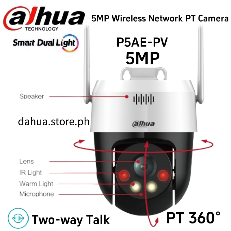 Dahua Full-color 3MP/5MP IR and White Light Network PT Camera Two way voice  call Wi-Fi camera