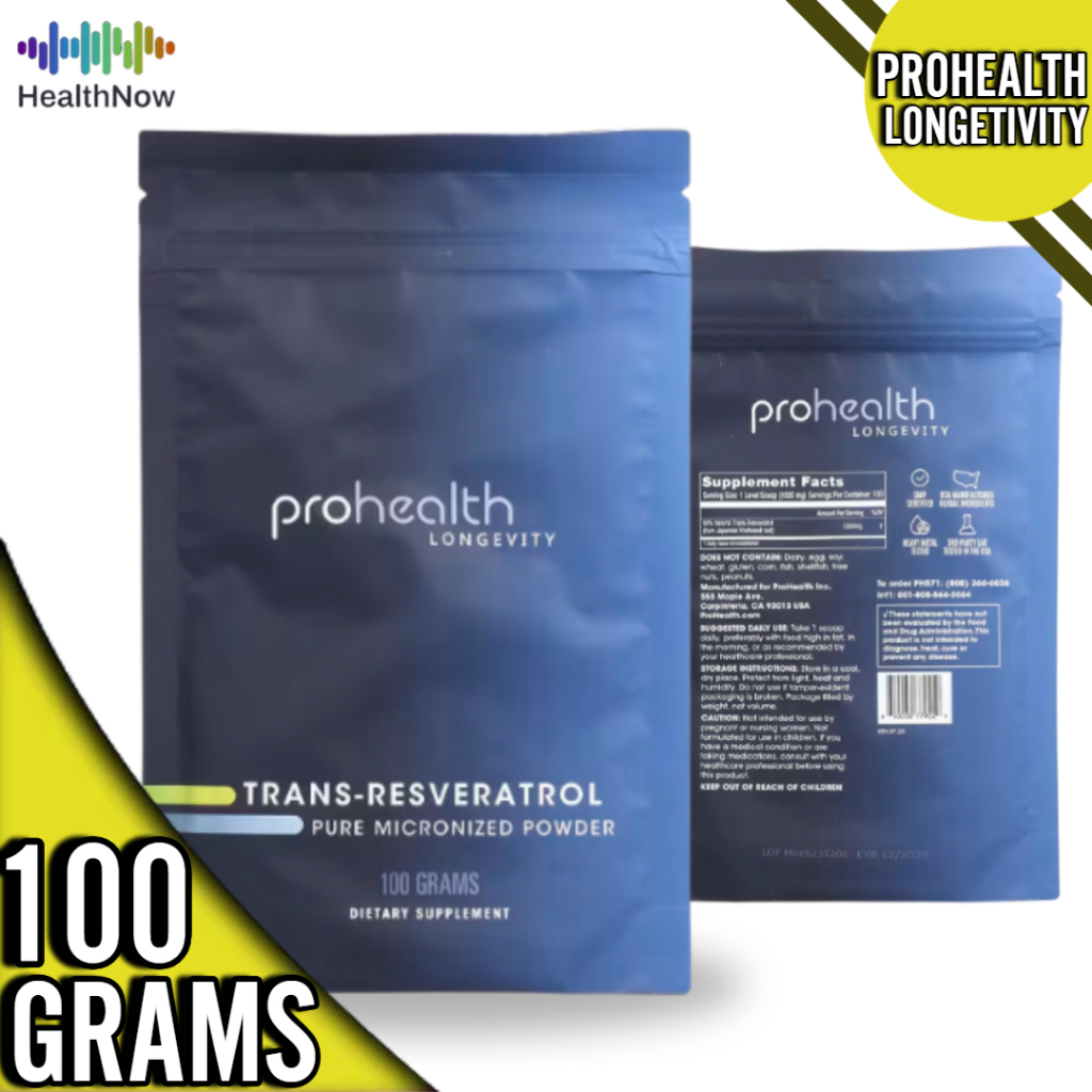 PROHEALTH LONGEVITY, MICRONIZED TRANS-RESVERATROL, 100 G | Shopee ...