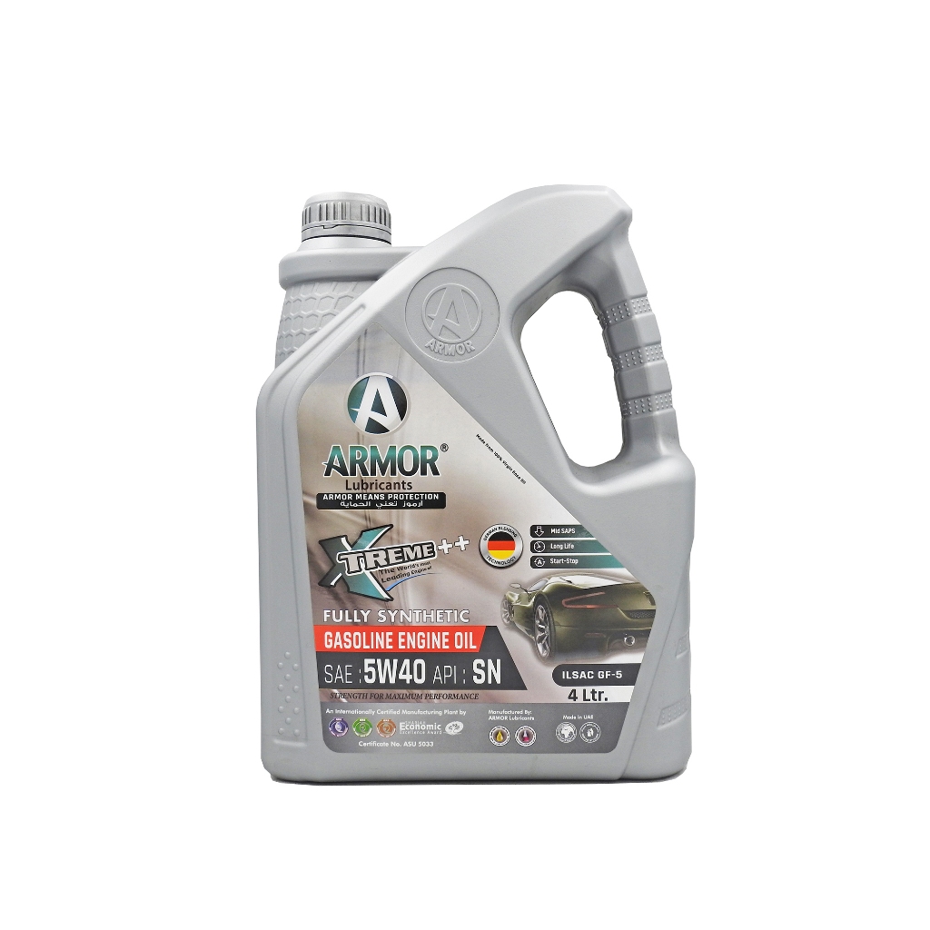 Armor Xtreme++ API SN / ILSAC GF-5 / GM Dexos2 5W40 Fully-Synthetic ...