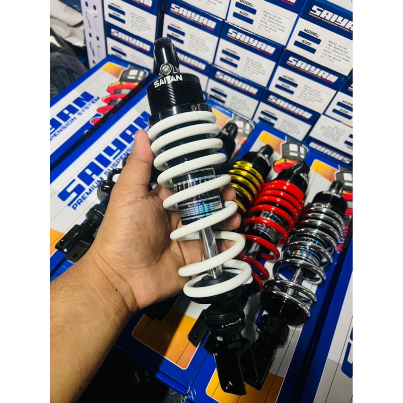 SAIYAN REAR SHOCK ADJUSTABLE REBOUND MIO CLICK 300MM/330MM | Shopee ...