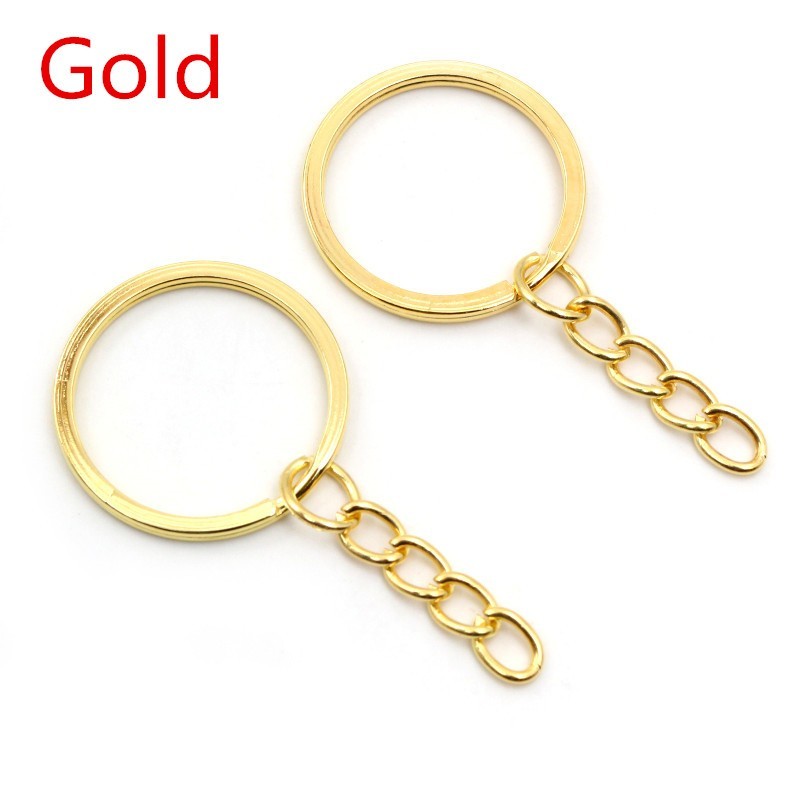 50Pcs Key Ring 25mm Gold Split Keyrings DIY Keychain Crafts | Shopee ...