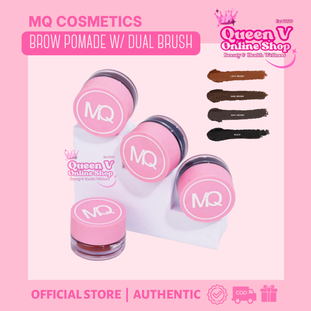 MQ Cosmetics Brow Pomade with Double Ended Brush (New Improved Formula ...