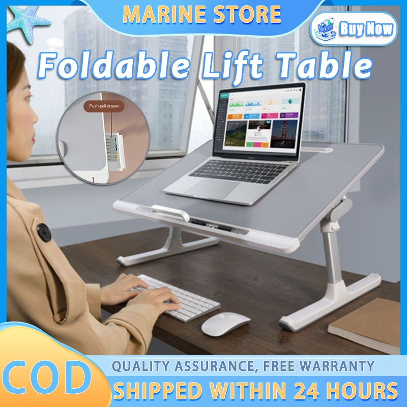 Foldable Lift Table Bed Desk Office Study Table Liftable Computer Desk ...