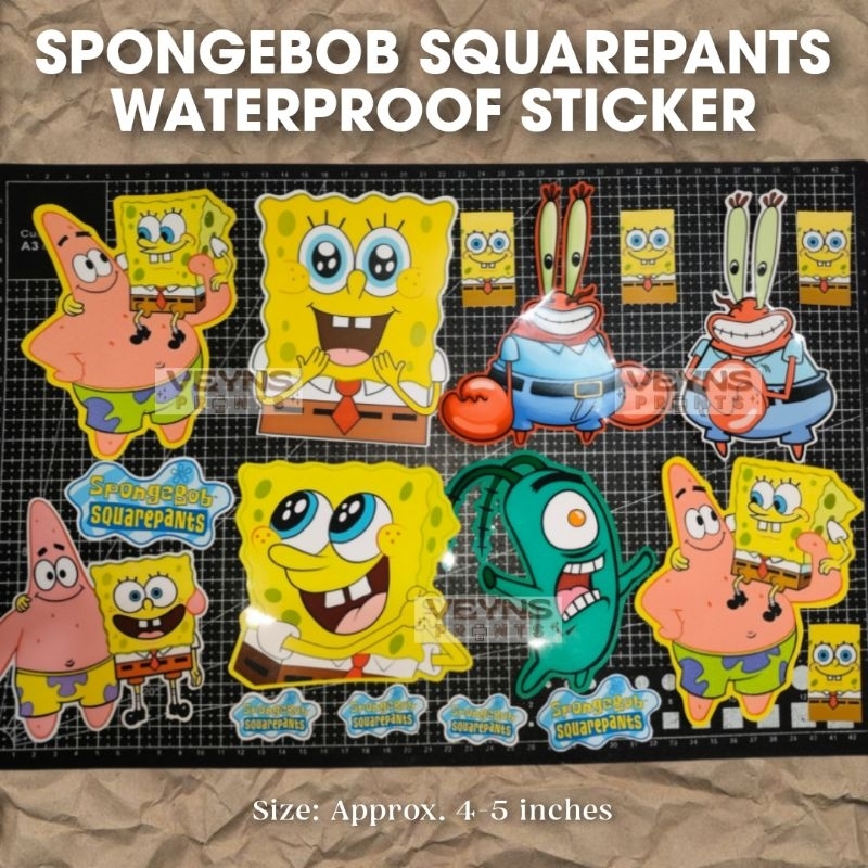 SPONGEBOB SQUAREPANTS WATERPROOF VINYL STICKER | Shopee Philippines
