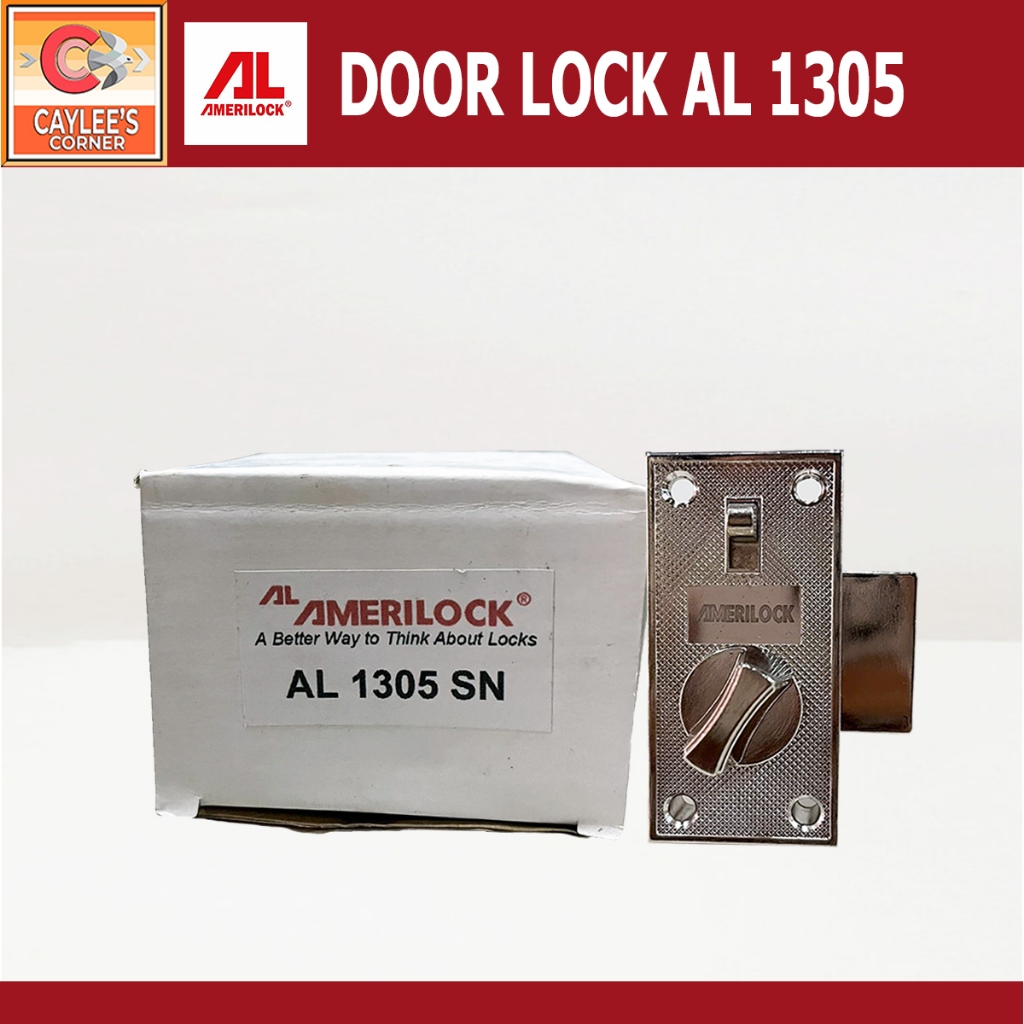 AMERILOCK Heavy Duty Aluminum Door Lock Satin Nickel Finish with 3 Keys ...