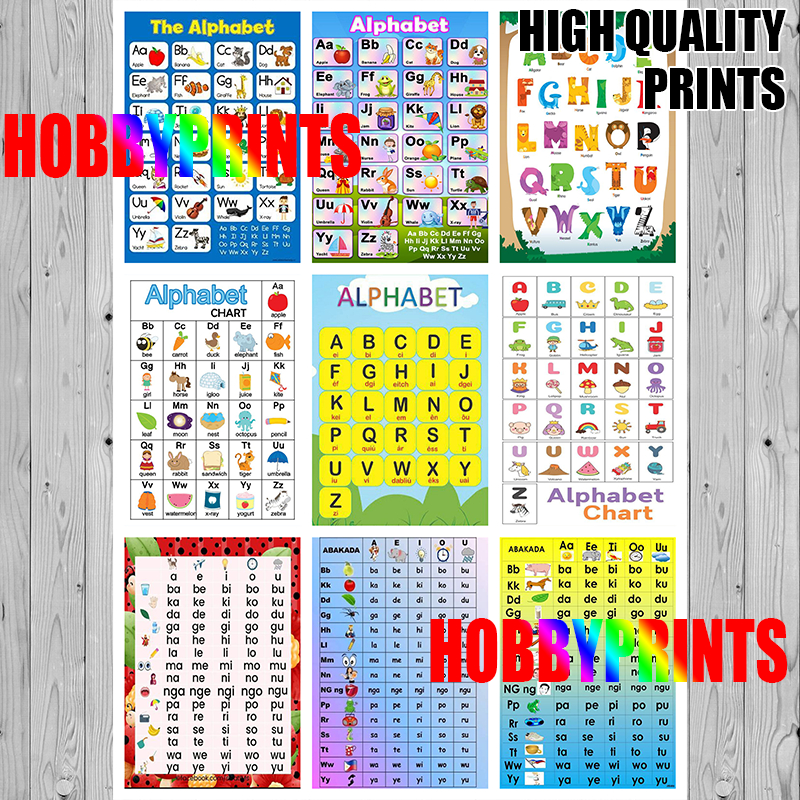 Alphabet Chart Nursery School Learning Chart / Educational Chart ...