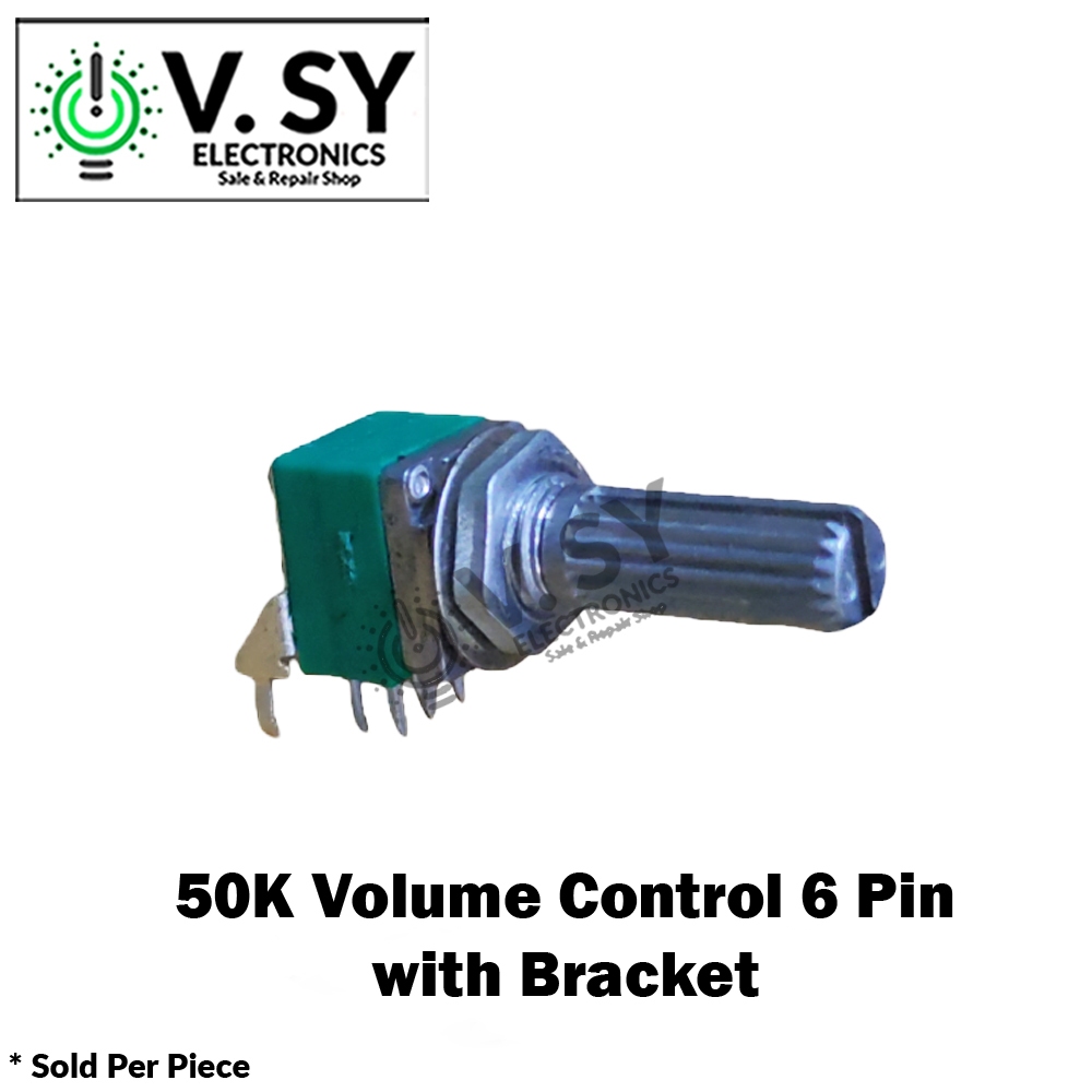 1 Pc 50k 6 Pins Volume Control with Bracket | Shopee Philippines