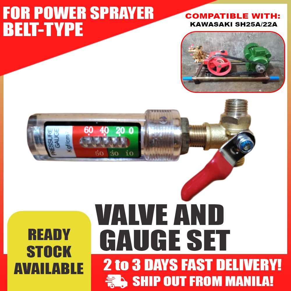 KC25 Ball Valve and Gauge Compatible for Kawasaki Power Sprayer Parts ...
