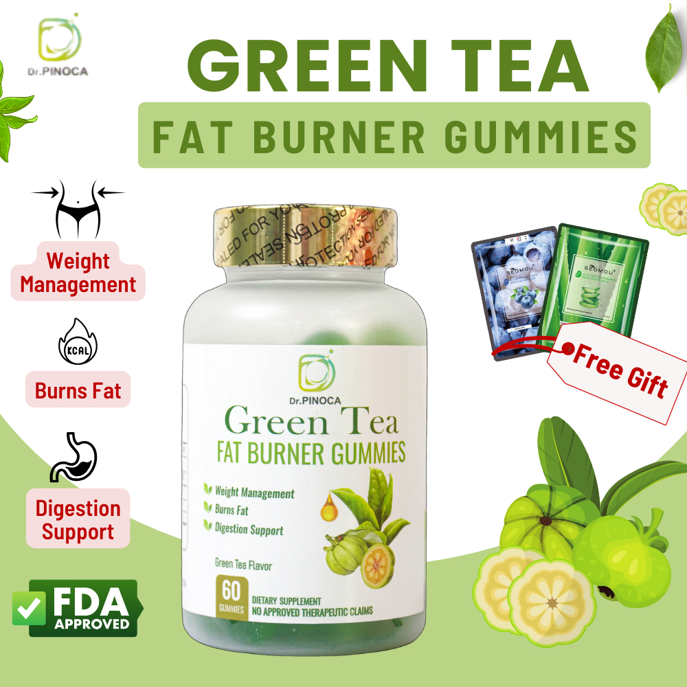 Green Tea Fat Burner Gummies Dr PINOCA Weight Management Burns Fat