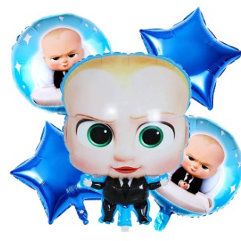 Printed 5 In 1 Boss Baby Theme Party Celebration Foil Balloon | Shopee ...