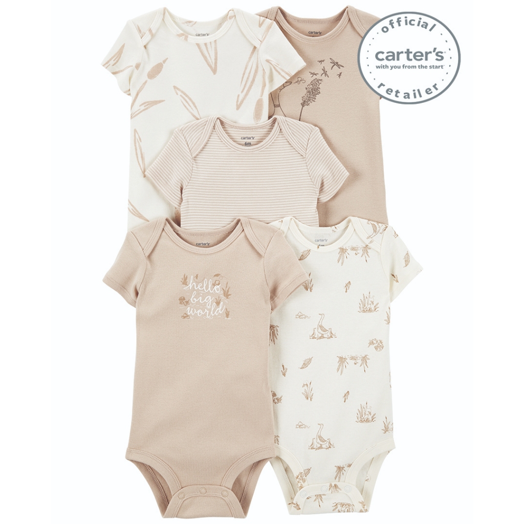 Carter's 7-Pack Short-Sleeve Bodysuits Elephant