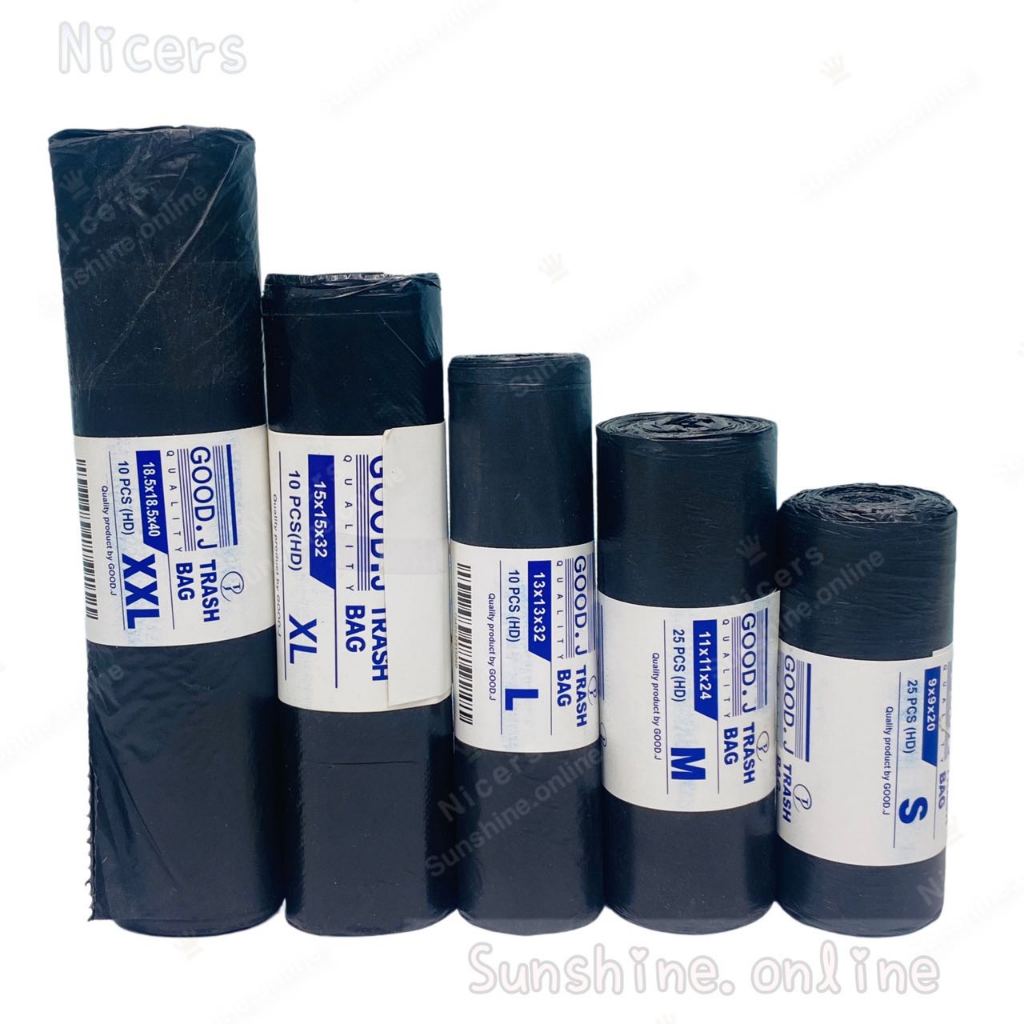 Thickened Black Plastic Bags Trash Bag Garbage Bag (S/M/L/XL/XXL) Per