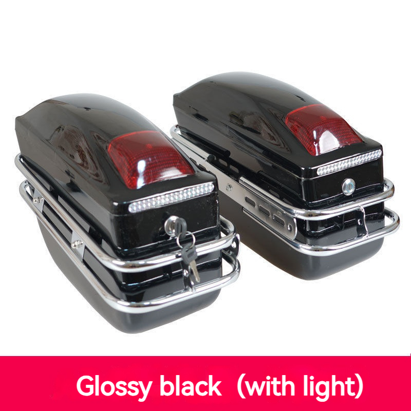 Motorcycle Saddle Bag Side Box Universal Motorcycle Box Hard ABS With Lock  and stand Honda Yamaha Su