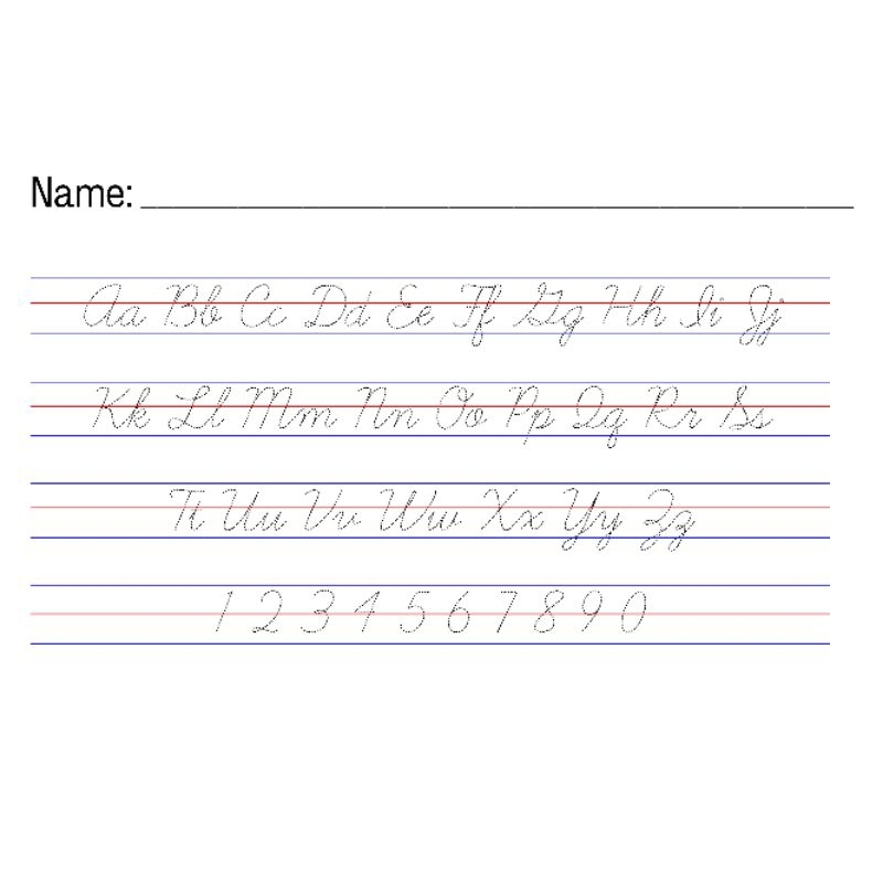 Personalized / Customized Tracing Writing Pad Paper (Name, Alphabet ...