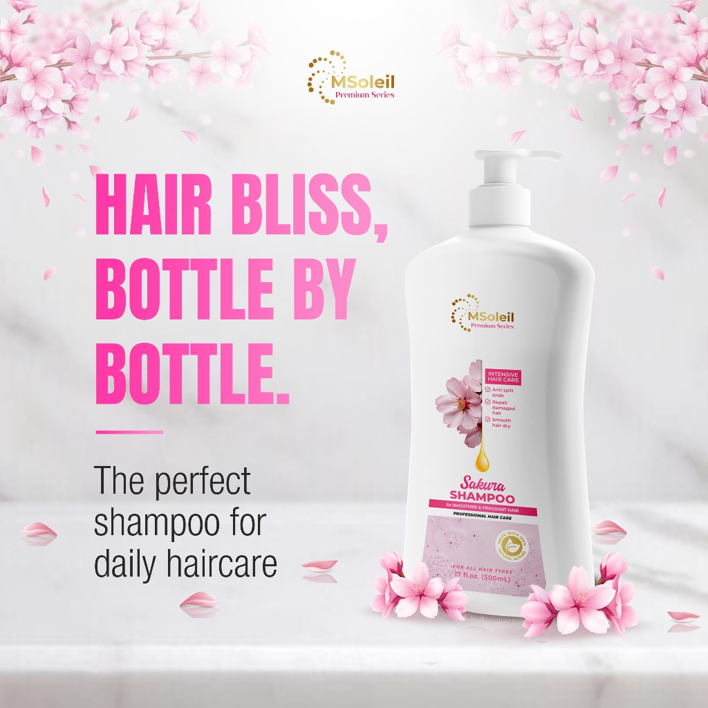 Msoleil 500ML Hair Shampoo Sakura/Coconut Professional hair care Smooth