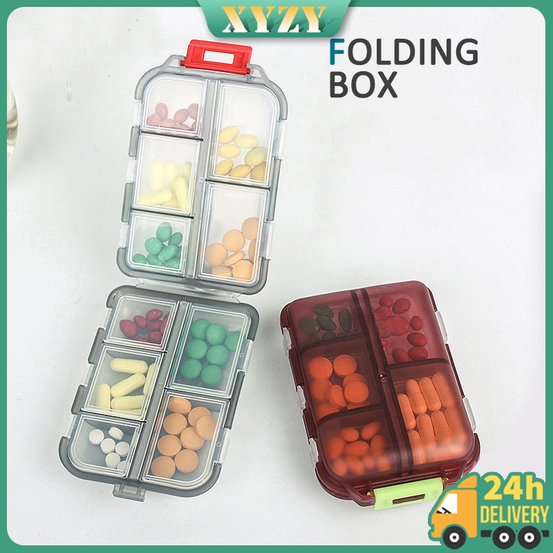 Portable Double-Layer Sub-Pack Mini Storage Box Multi-Purpose 10-Cell ...