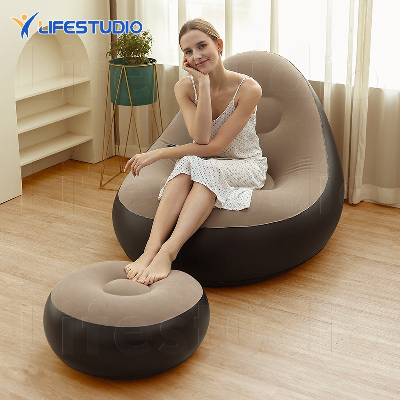 Life Lazy Sofa Bed Inflatable With Chair Camping Outdoor Sofa ...