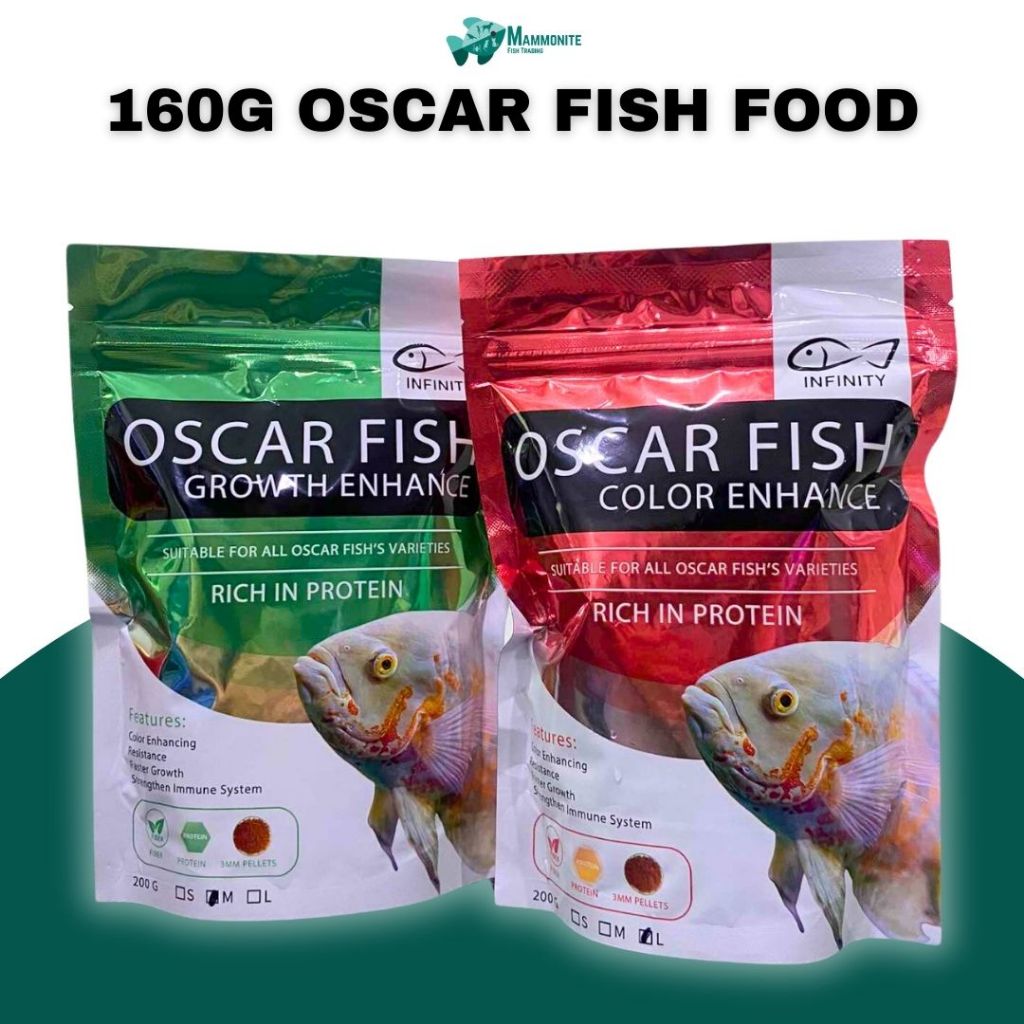 Oscar Fish Pellet - Color Enhancer and Faster Growth 160G | Shopee ...