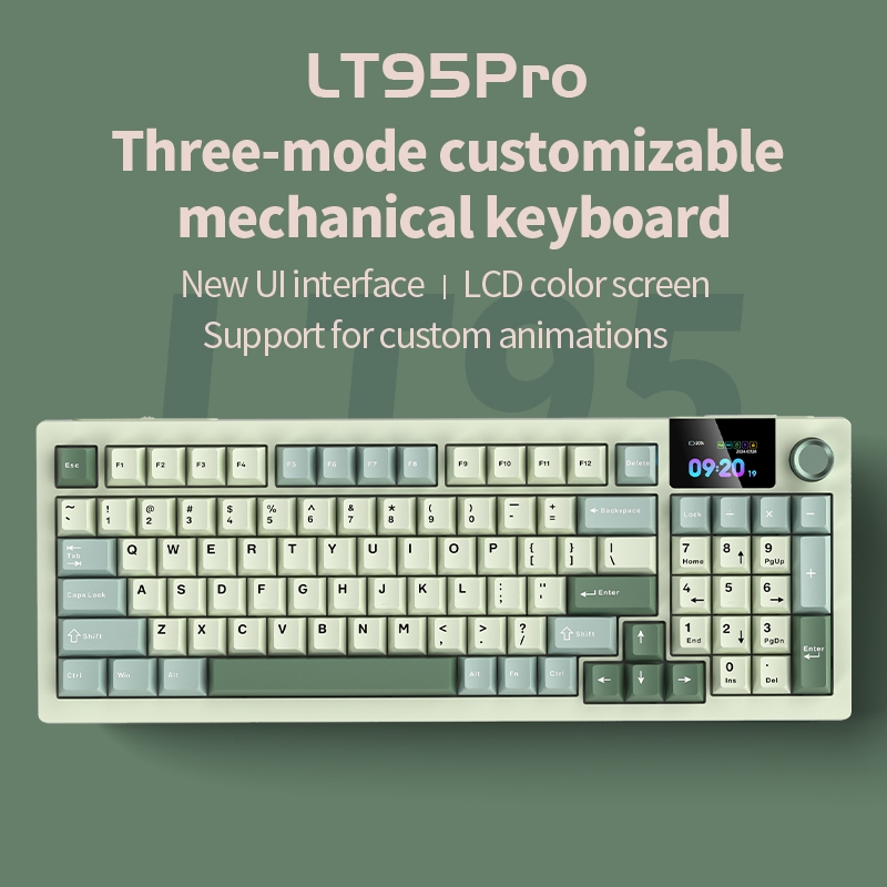 LANGTU Tri-Mode LT95 Mechanical Keyboard Gasket 8000Mah RGB Customized ...