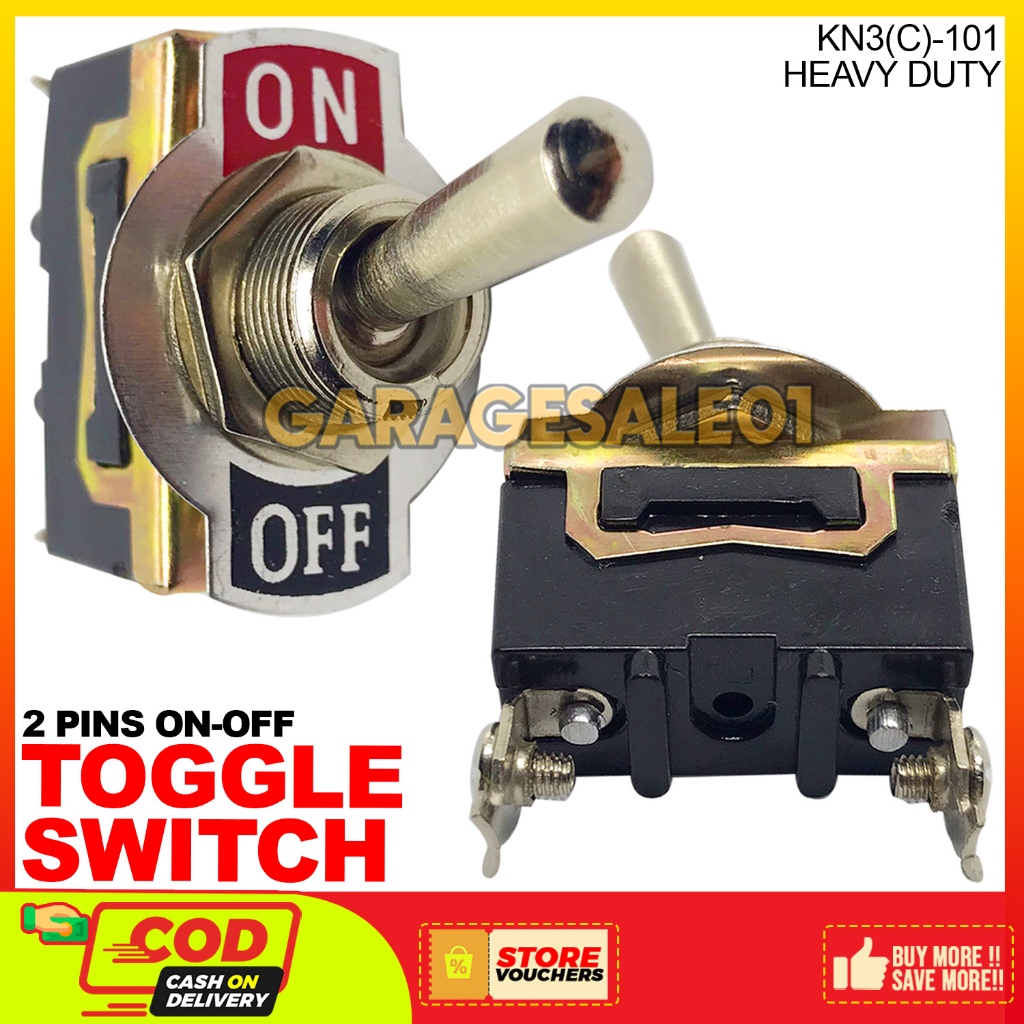 GARAGESALE01 Toggle Switch 2 Pins ONOFF Heavy Duty Shopee Philippines