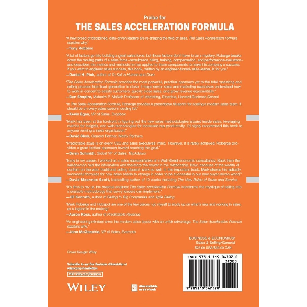 The Sales Acceleration Formula: Using Data, Technology, [Paperback] By ...
