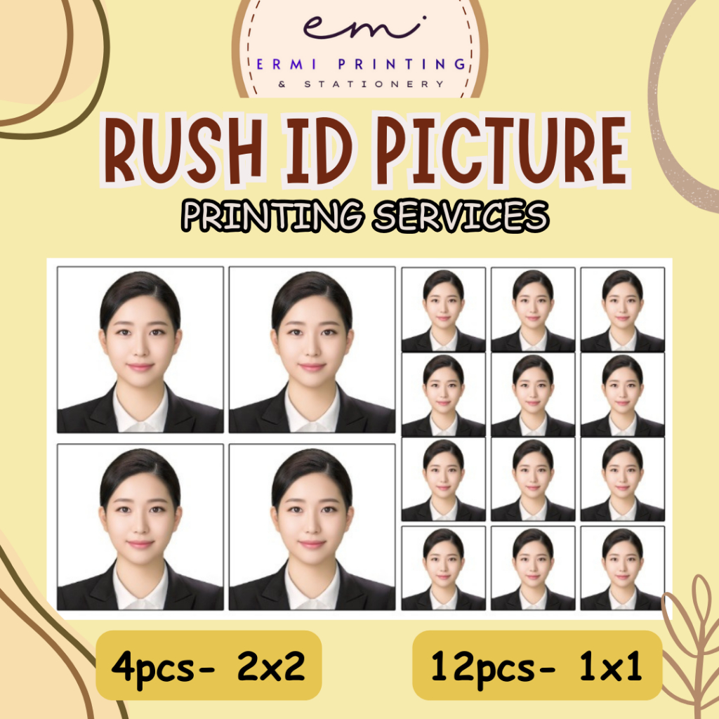 RUSH ID PICTURE PRINTING SERVICES | 2x2 and 1x1 Photo ID | Shopee ...