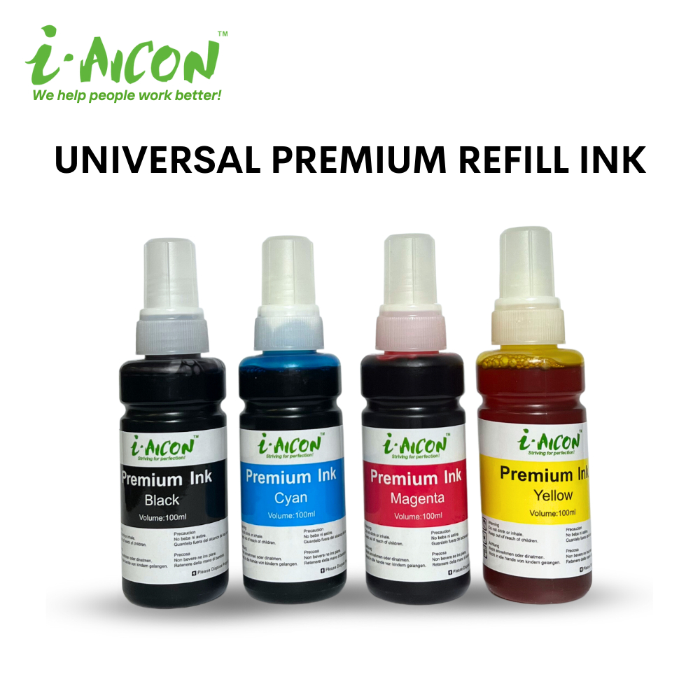 i-AICON Premium Universal Ink 100mL – For All Brands of Desktop Inkjet ...