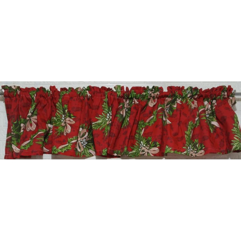 Limited edition Christmas Design Valance Curtain 60x15inches | Shopee ...