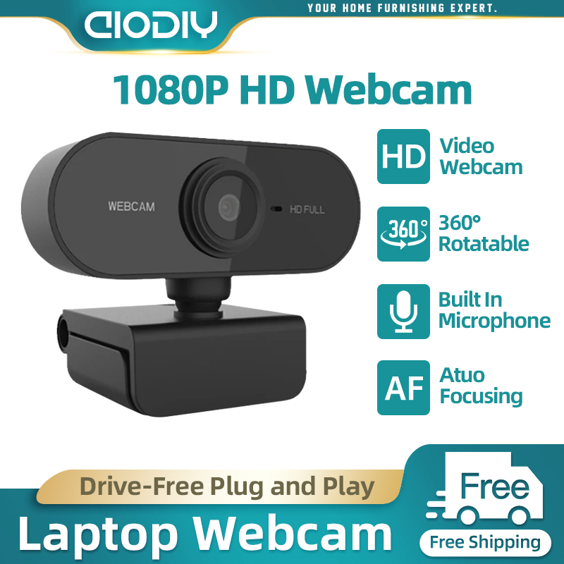 AIODIY Webcam 1080P Full HD Video Call For PC Laptop With Microphone Home  USB Video Webcam