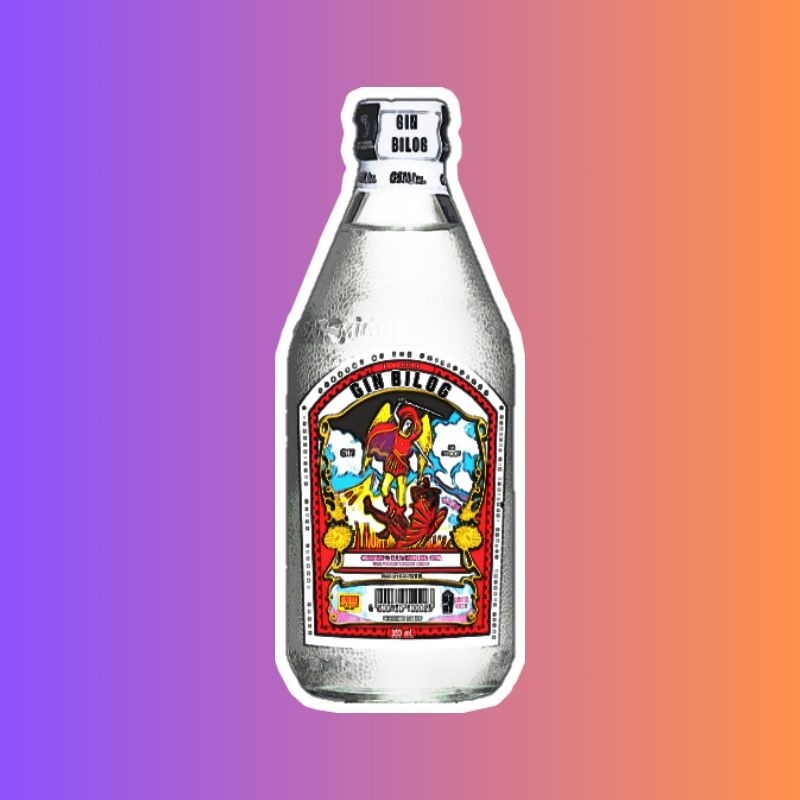 GIN BILOG Waterproof VINYL Sticker Glitter Finish arastudios Shopee