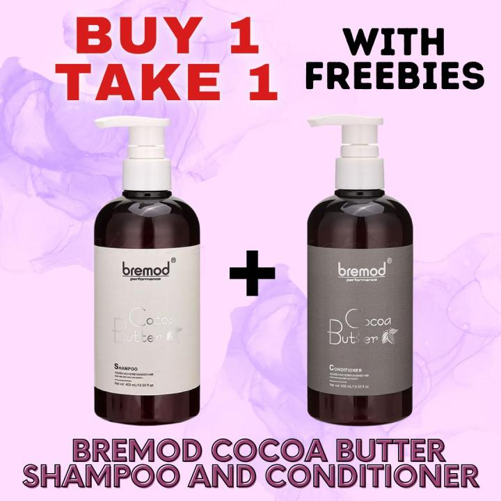 BUY 1 TAKE 1 BREMOD COCOA BUTTER SHAMPOO & CONDITIONER | Shopee Philippines