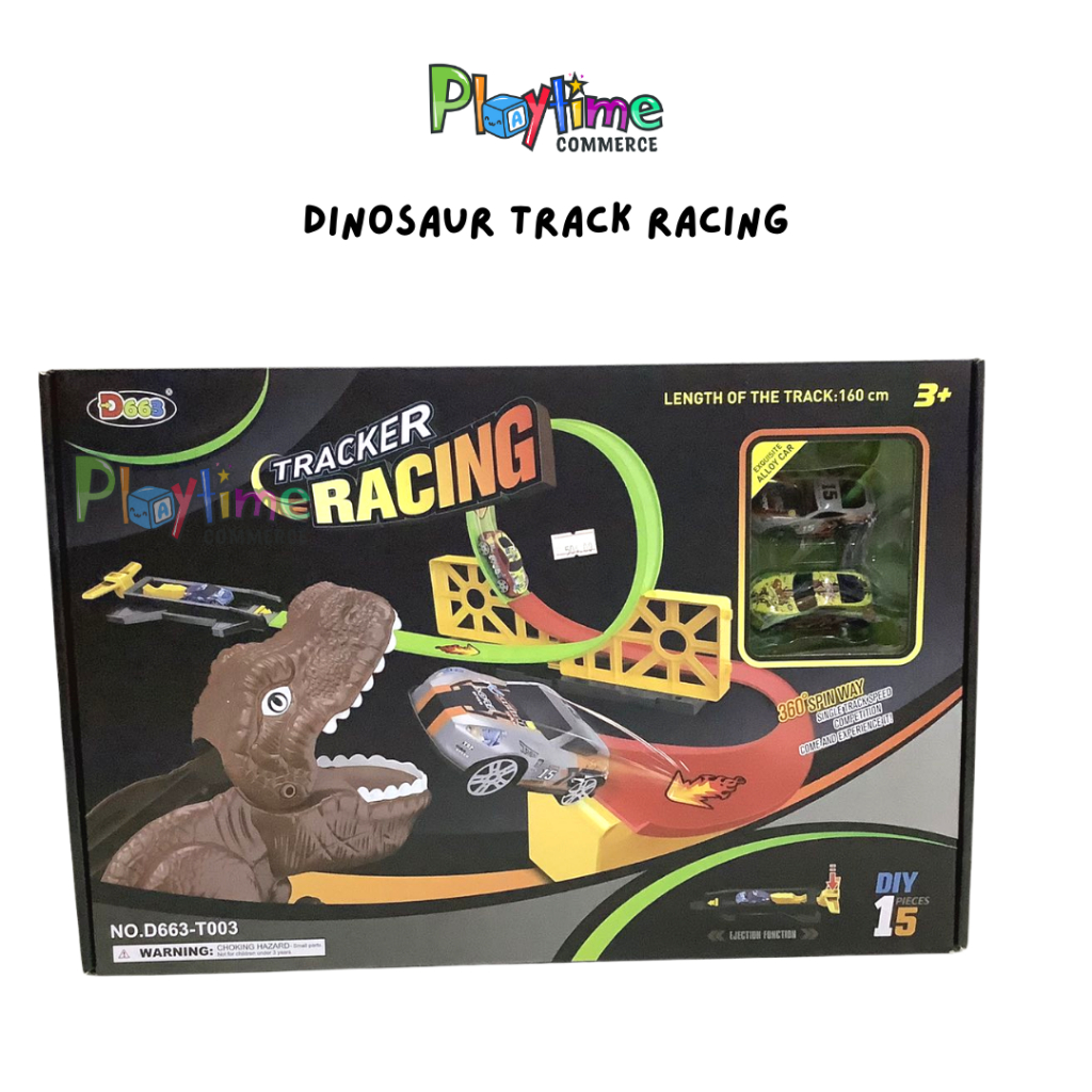 Dinosaur Track Racing Car Set Dino Land Race Tracks | Shopee Philippines