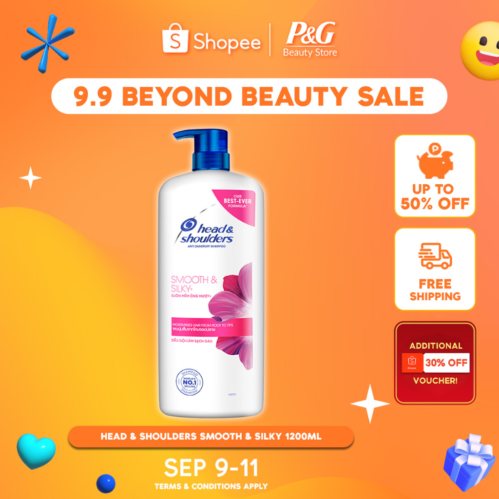 Head And Shoulders Shampoo Anti Dandruff Smooth Silky Hair Care