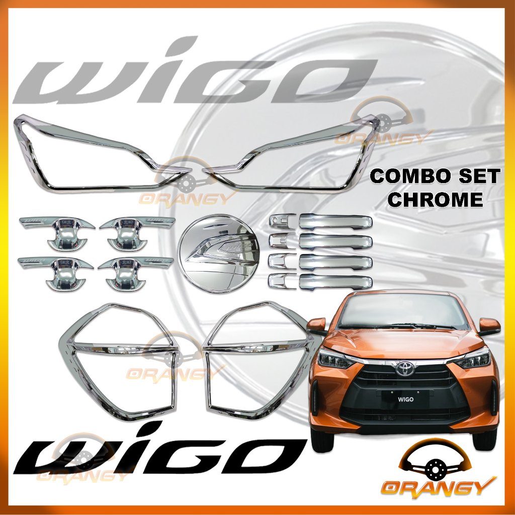 ALL NEW Toyota Wigo 2023 to 2024 Garnish Combo Set Chrome ( car ...