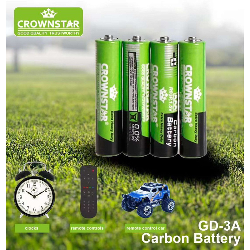 CROWNSTAR 2A 3A Battery - 4pcs Double A Triple A Battery AA, 2A, AAA ...