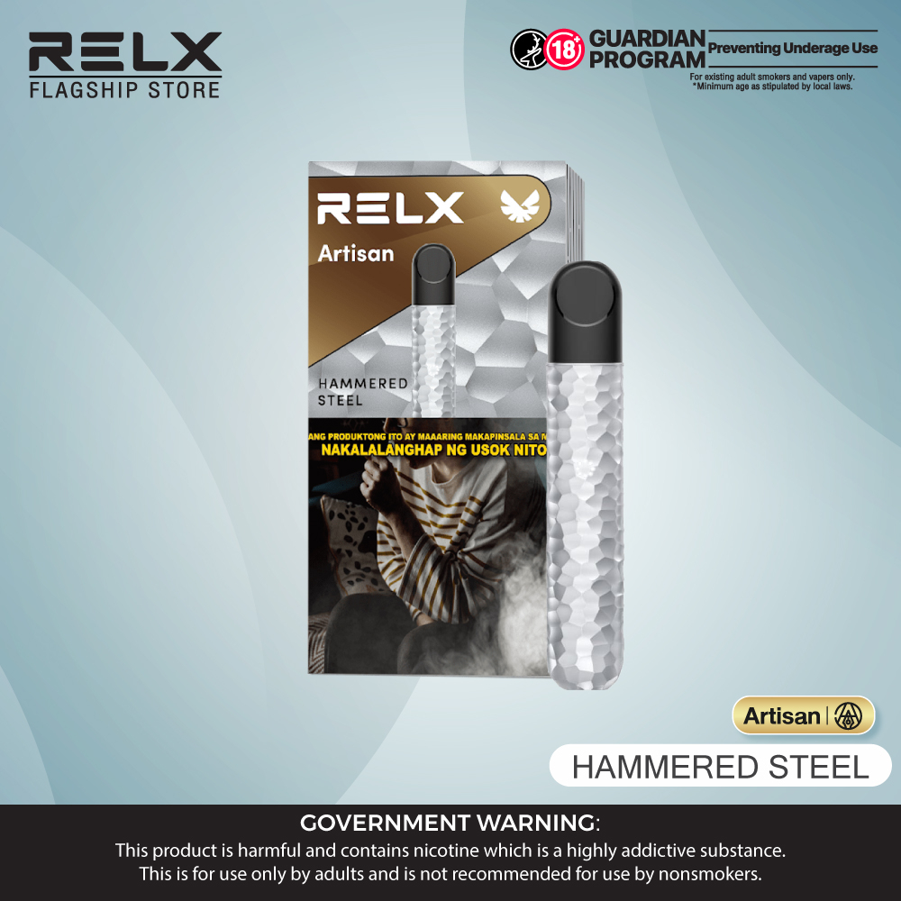 Relx Artisan Metallic Single Device Hammered Steel Vape Shopee