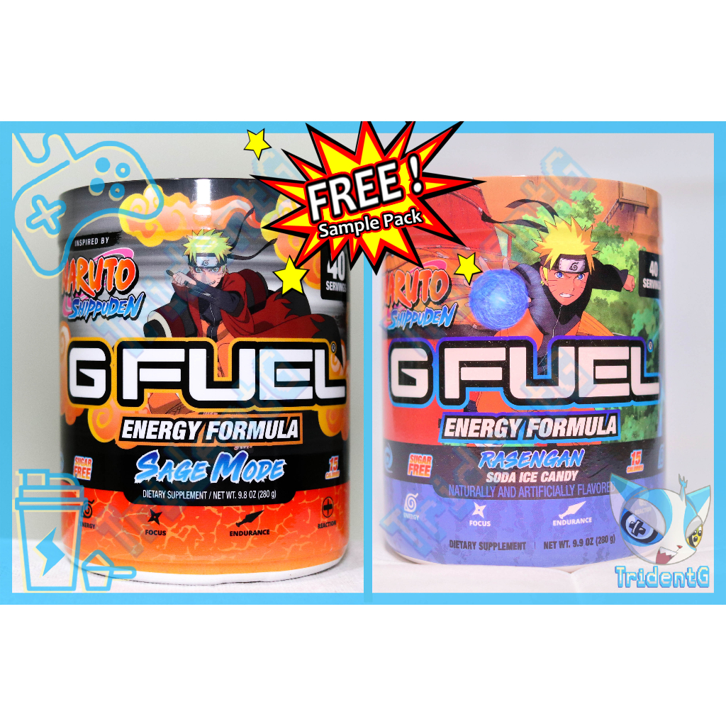 G Fuel NARUTO SAGE MODE / RASENGAN powdered drink Gfuel 40 servings