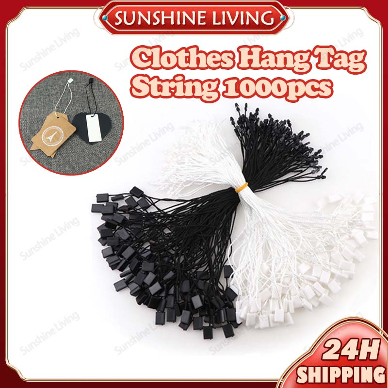 1000Pcs Clothes Hang String Tag Fasteners Nylon Snap Lock Pin Loop