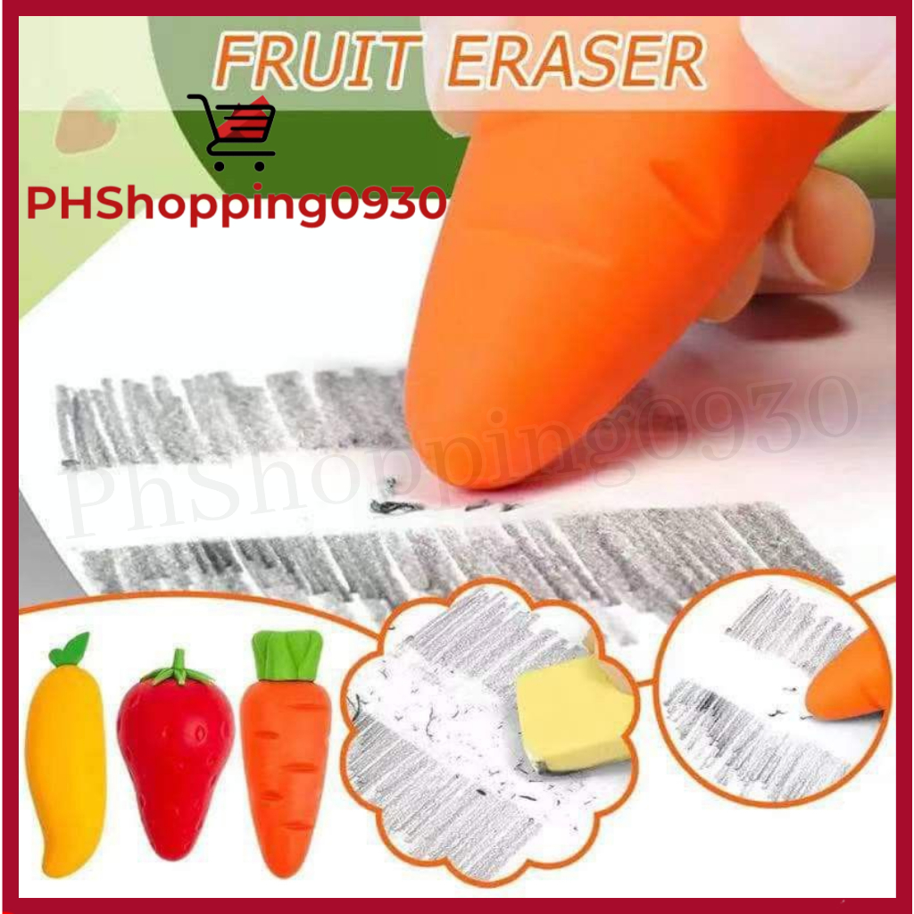 QYZV.PH 1pc Cute 3D Fruit Eraser Big Mac Children's Art Learning ...