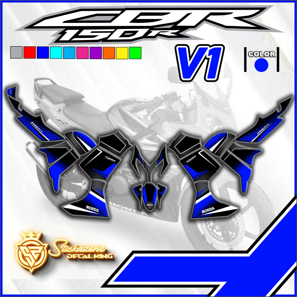 HONDA CBR 150R V1 FULL STICKER DECALS PRINTED LAMINATED STICKAZONE ...