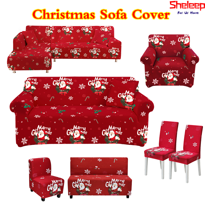 Sheleep Sofa Cover Christmas Design Set Cover For Sofa 1/2/3/4 Seater