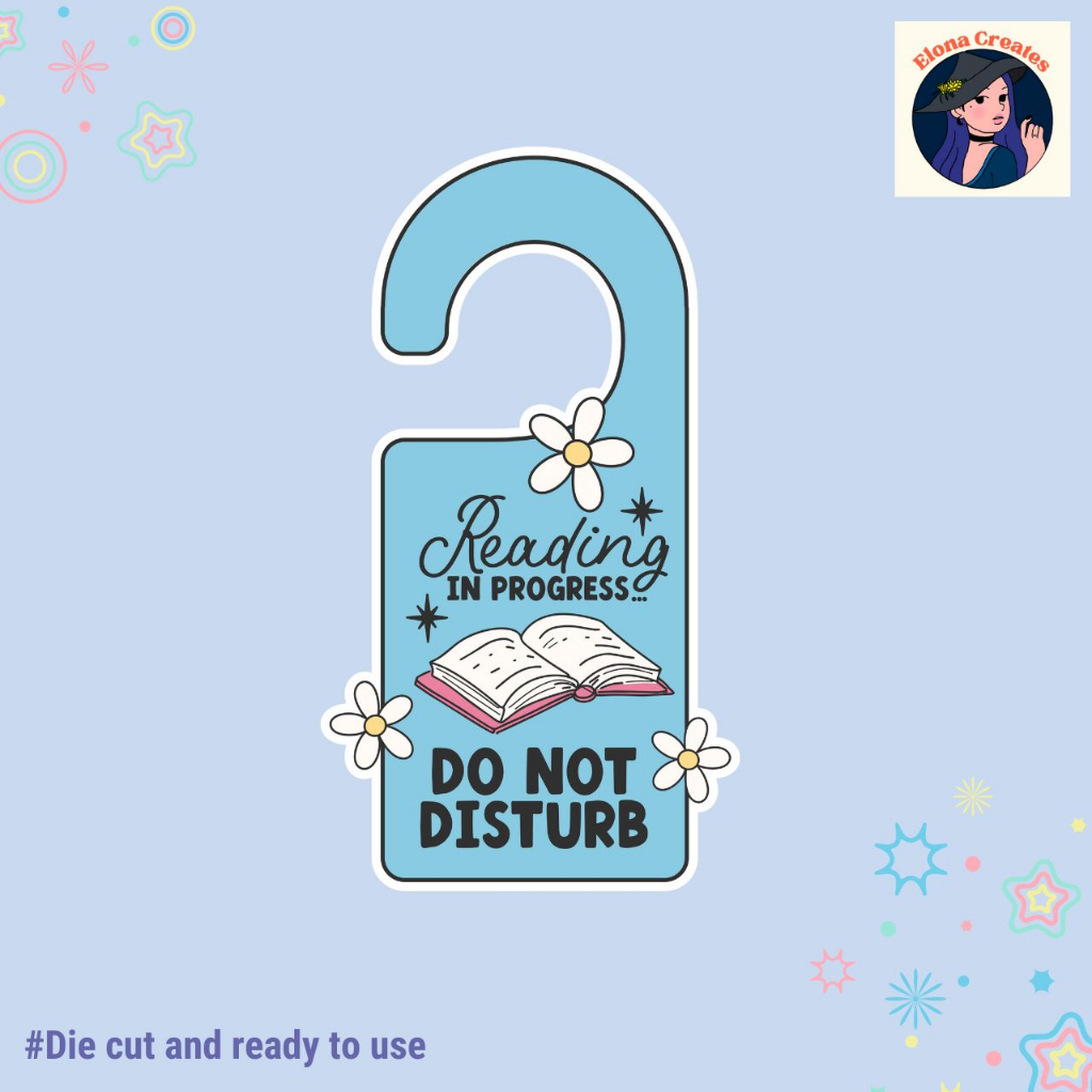 Reading In Progress, Booklovers Die Cut Waterproof Sticker For Laptops ...